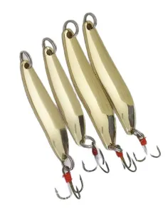 Kolpo Ondulate Gold – Spinning and coastal trolling lures with treble hook and feather, 5-18 g, 1 pc