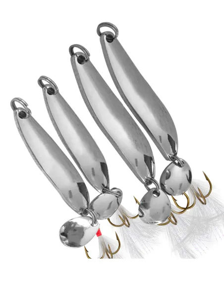 Kolpo Ondulante Silver con Paletta e Ancoretta – Spoon Spinning Mare 5-13 g Ondulanti Kolpo