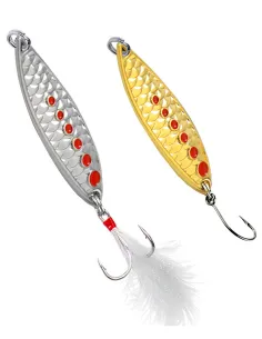Kolpo Super Spoon Ondulante Silver & Gold – Artificiale Spinning e Traina Costiera 3-15 g Ondulanti Kolpo