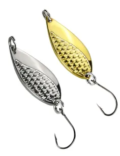 Kolpo Gold & Silver Spoon Trota Lago Ondulante a Goccia – Oro/Argento – 2.5 e 5.0 g Esche per Trote Kolpo