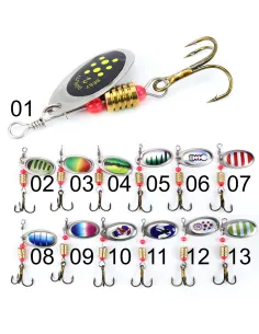 Kolpo Cucchiaino Rotante Spinning 6 cm 2.5 g – 13 Colori – Per Cavedani, Aspi, Trote e Bass Esche Artificiali Cucchiaini Kolpo 2