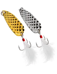Kolpo Diamante Spoon Ondulante Spinning e Traina – Silver/Gold – 7/10/15 g Ondulanti Kolpo