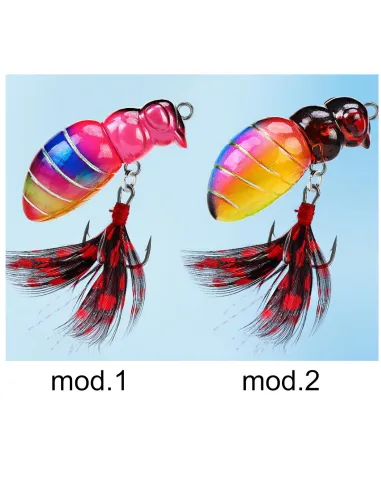 Kolpo Vespa Lure 4.7cm 5.5g – Artificiale Spinning Insetto per Black Bass, Trota, Cavedano Esche Artificiali Minnow Kolpo