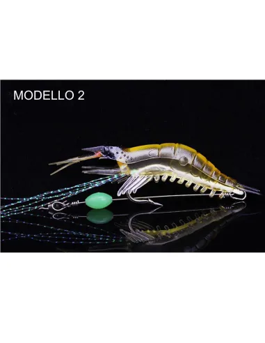 Kolpo Gambero Realistico Armato 9cm 6g – Esca per Polpi e Pesca Verticale Mare Totanare e polpare Kolpo