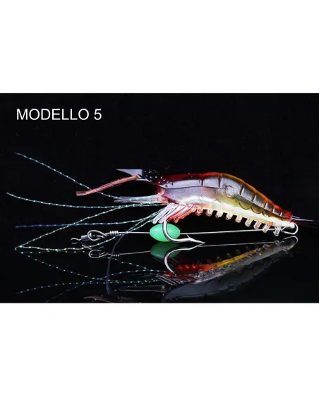 Kolpo Gambero Realistico Armato 9cm 6g – Esca per Polpi e Pesca Verticale Mare Totanare e polpare Kolpo