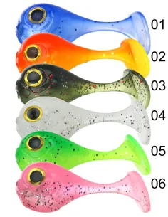 Kolpo Girino 4cm 3pz – Esca Morbida per Trote a Recupero e Spinning, 6 Colori, Occhi 3D Realistici Siliconici Kolpo 2