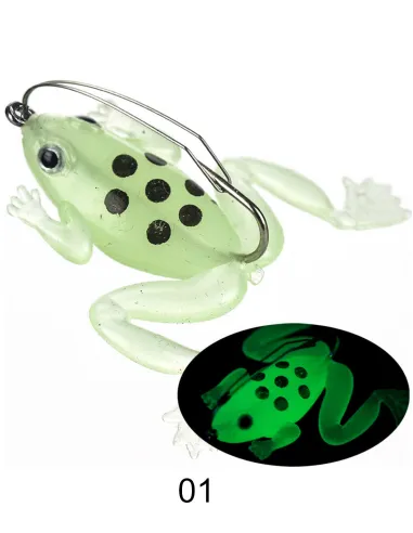 Kolpo Mini Rana Armata Antincaglio 4.5cm 3g – Esca Light Spinning per Black Bass e Trote, 2pz Siliconici Kolpo