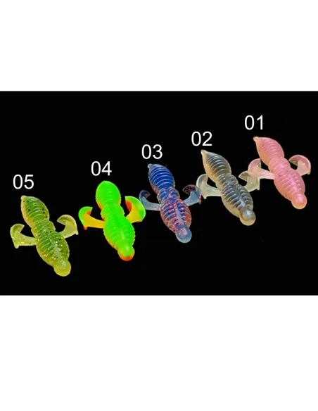 Kolpo Soft Lure Creatura 7cm 3g – Light Spinning Bait for Freshwater and Seawater, Pack of 3