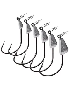 Kolpo Testa Piombata Anti Incaglio con Spirale 3.5-5-7-10-15-21g per Soft Worm 2pz Spinning Mare/Lago Teste Piombate Kolpo