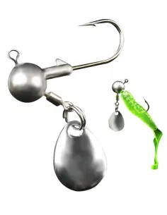 Kolpo Testa Piombata con Paletta 2g 4g per Spinning Light Jig Head Mare e Lago 2pz Teste Piombate Kolpo
