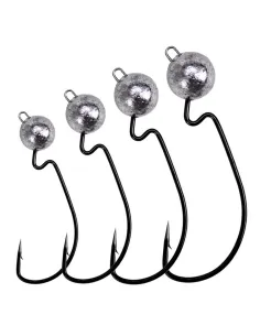 Kolpo Testa Piombata Amo Gambo Lungo 2pz per Soft Worm Jig Head Spinning Teste Piombate Kolpo