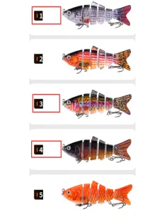 Kolpo Artificiale Snodato 10 cm 17 g – Jointed Hard Bait Spinning per Luccio, Black Bass e Spigola Esche Artificiali Minnow K... 2