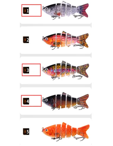 Kolpo Artificiale Snodato 10 cm 17 g – Jointed Hard Bait Spinning per Luccio, Black Bass e Spigola Esche Artificiali Minnow K...