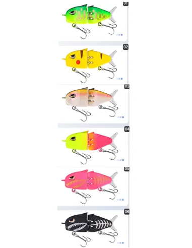 Kolpo Artificiale Snodato 6 cm 6 g – Hard Bait Spinning Ultra Vibrazioni per Trota, Persico e Predatori Esche Artificiali Min...