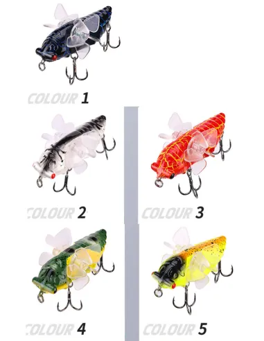 Kolpo Artificiale Doppia Elica 7.5 cm 15.5 g – Hard Bait Spinning Effetto Vibrazioni e Richiamo Sonoro Esche Artificiali Minn...