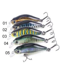 Kolpo Artificiale Minnow 4.5 cm 2.6 g – Lure Spinning Ultra Leggero per Trota, Persico e Predatori Small Esche Artificiali Mi... 2