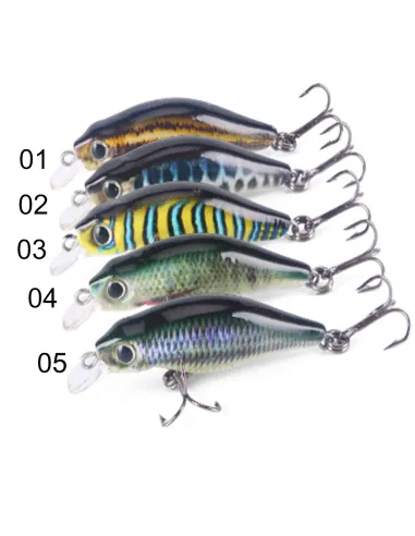 Kolpo Artificiale Minnow 4.5 cm 2.6 g – Lure Spinning Ultra Leggero per Trota, Persico e Predatori Small Esche Artificiali Mi...