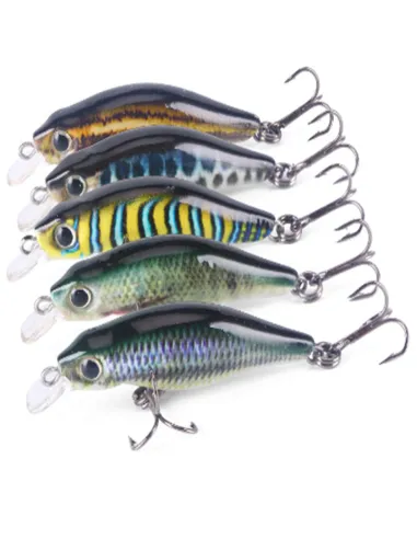 Kolpo Artificiale Minnow 4.5 cm 2.6 g – Lure Spinning Ultra Leggero per Trota, Persico e Predatori Small Esche Artificiali Mi...