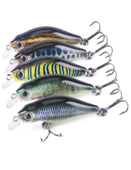 Kolpo Artificiale Minnow 4.5 cm 2.6 g – Lure Spinning Ultra Leggero per Trota, Persico e Predatori Small Esche Artificiali Mi...