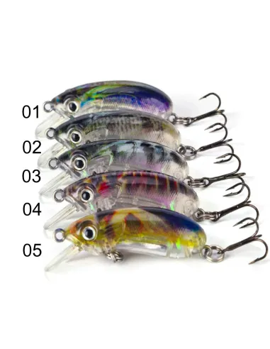 Kolpo Artificiale Minnow 5 cm 7 g – Lure Spinning Realistico per Trota, Persico e Predatori Esche Artificiali Minnow Kolpo