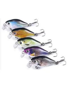 Kolpo Artificiale Minnow 4.5 cm 4.2 g – Lure Spinning Ultra Leggero per Trota, Persico e Predatori Small Esche Artificiali Mi...