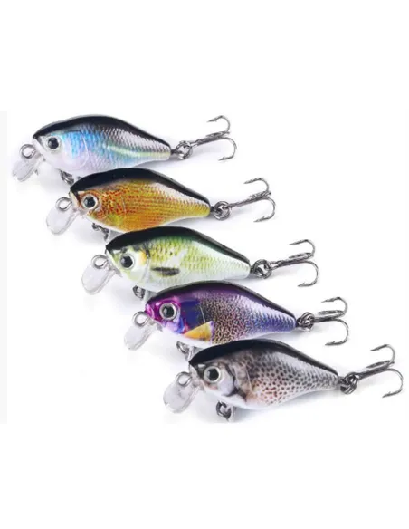 Kolpo Artificiale Minnow 4.5 cm 4.2 g – Lure Spinning Ultra Leggero per Trota, Persico e Predatori Small Esche Artificiali Mi...