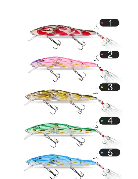 Kolpo Artificiale Spinning 11 cm 14 g – Lure Realistico Simulazione Mangianza per Predatori Marini e Dolci Esche Artificiali ...