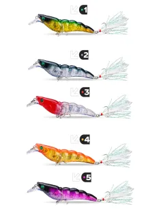Kolpo Artificial Shrimp 10.5 cm 13.5 g – Spinning Lure with Double Treble Hook for Freshwater and Seawater 2