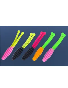 Kolpo Soft Lure Trota 5 cm 1.2 g – 5 pz Esche Silicone Tremarella con Doppia Coda per Acqua Dolce Esche per Trote Kolpo