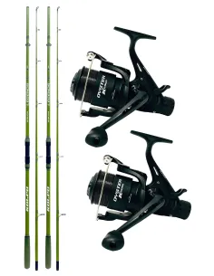 Kolpo Combo Carpfishing 2 Rods Legends Ten 10' 3 lb + 2 Reels 6000 Free Spool Preloaded
