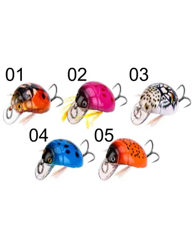 Kolpo Artificial Ladybug 3.8x2 cm 4 g – Imitation Insect with Spoon and Super Cut Anchor