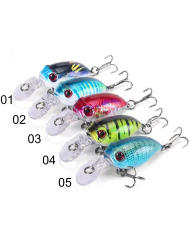 Kolpo Artificiale Spinning 4 cm 5.9 g – Esca Hard Bait per Trota Aspio Cavedano Black Bass Esche Artificiali Minnow Kolpo