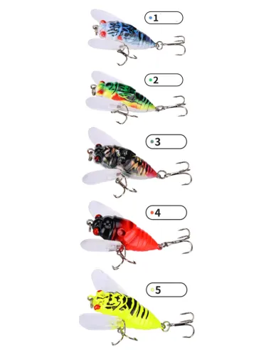 Kolpo Artificial Spinning Bait 5 cm 6 g with Vibrating Side Fins – High Reactivity