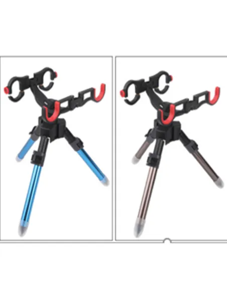 Kolpo Poggia Canne Doppio Molo Deluxe in Alluminio – Tripode Telescopico per 2 Canne Tripode Pesca Kolpo