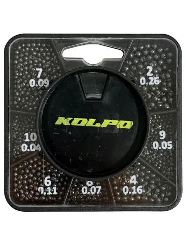 Kolpo Mascot Quadrata Super Calibrated Split Shot – Professional Line Leads 7 Weights