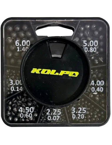 Kolpo Mascot Quadrata Pallini Spaccati Super Calibrati Misure Grandi – Piombi Lenza 7 Grammature Scatole Mascot Piombi Assort...