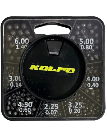Kolpo Mascot Square Super Calibrated Split Shot Large Sizes – 7 Weights of Lead Line