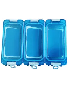 Kolpo Set 3 Scatole Porta Minuteria da Pesca 7x10,5x3,5 cm – Organizer con Coperchio Trasparente Scatole per la Pesca Kolpo