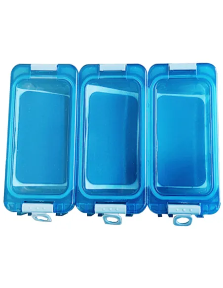 Kolpo Set 3 Scatole Porta Minuteria da Pesca 7x10,5x3,5 cm – Organizer con Coperchio Trasparente Scatole per la Pesca Kolpo