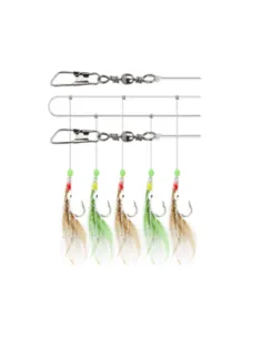 Kolpo Sabiki Octopus Chicken Feathers 5 Ami 1/0 – Montatura Pesca Barca Mare Sabiki Kolpo