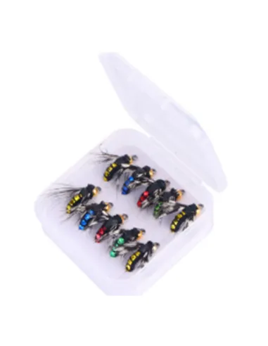 Kolpo Artificial Fly Fishing Flies – Set of 10 Assorted Flies | Trout Flies Combo