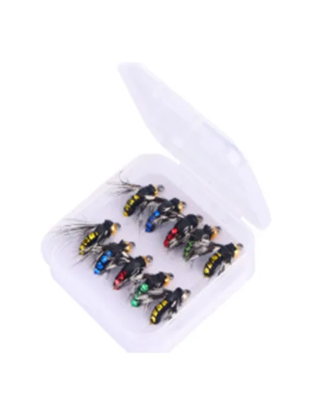 Kolpo Artificial Fly Fishing Flies – Set of 10 Assorted Flies | Trout Flies Combo