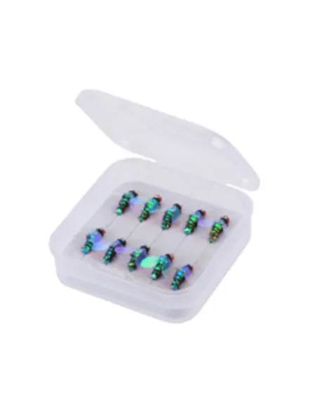 Kolpo Mosche Artificiali per Pesca a Mosca – Box 10pz – Trota, Cavedano, Black Bass Mosche galleggianti Kolpo