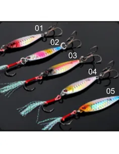 Kolpo Jig Verticale 10g con Assist Hook e Ancoretta – Artificiale Metal Jig per Vertical Jigging 10gr Jig Kolpo 2