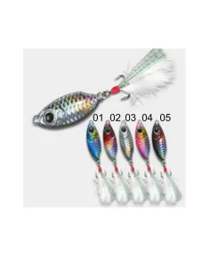 Kolpo Metal Jig 20 gr Compatto con Ancoretta – Esca Verticale per Shore Jigging e Spinning Mare – 5 Colori Jig Kolpo 2