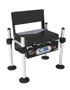 Colmic Hammer Max 100/110 – Compact and Customizable Fishing Seat Boxes with Compartment and Reclining Backrest 2