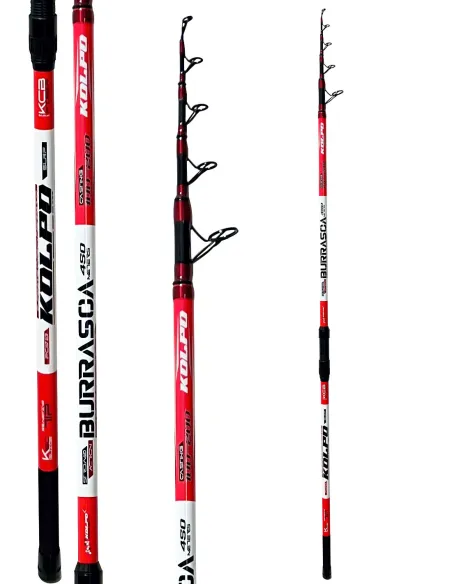 Kolpo Burrasca Telescopic Carbon Surfcasting Rod with Hybrid Tip and K-Sic Rings 100-200g 4.20 / 4.50 m