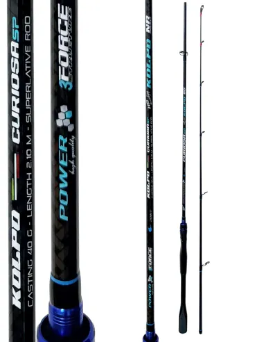 Kolpo Curiosa SP Spinning Rod 2.10 m 5-40g Carbon Look with K-SIC Guides – Sea and Freshwater Spinning