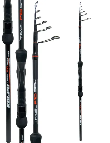 Kolpo Travel Pro Spin Canna Spinning 2.10/2.40 m Carbonio Alto Modulo – Perfetta per Viaggi e Pesca Canne da spinning Kolpo