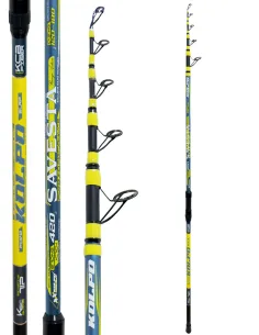 Kolpo Savesta Canna Surfcasting 4.20 m Telescopica 120-180 g Carbonio Alto Modulo – Prestazioni Professionali Canne Surf Cast...